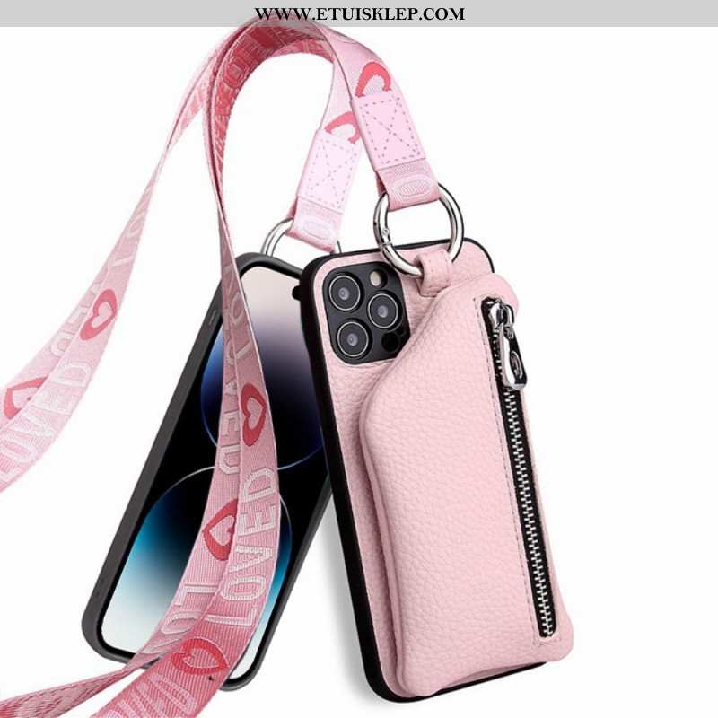 Etui do iPhone 14 Pro Max Portmonetka I Smycz